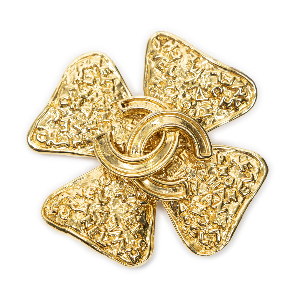 Chanel Vintage CC Cross Brooch Pin